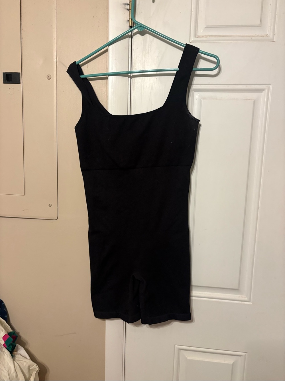 Amazon Essentials Black Square-Neck Shapewear Romper